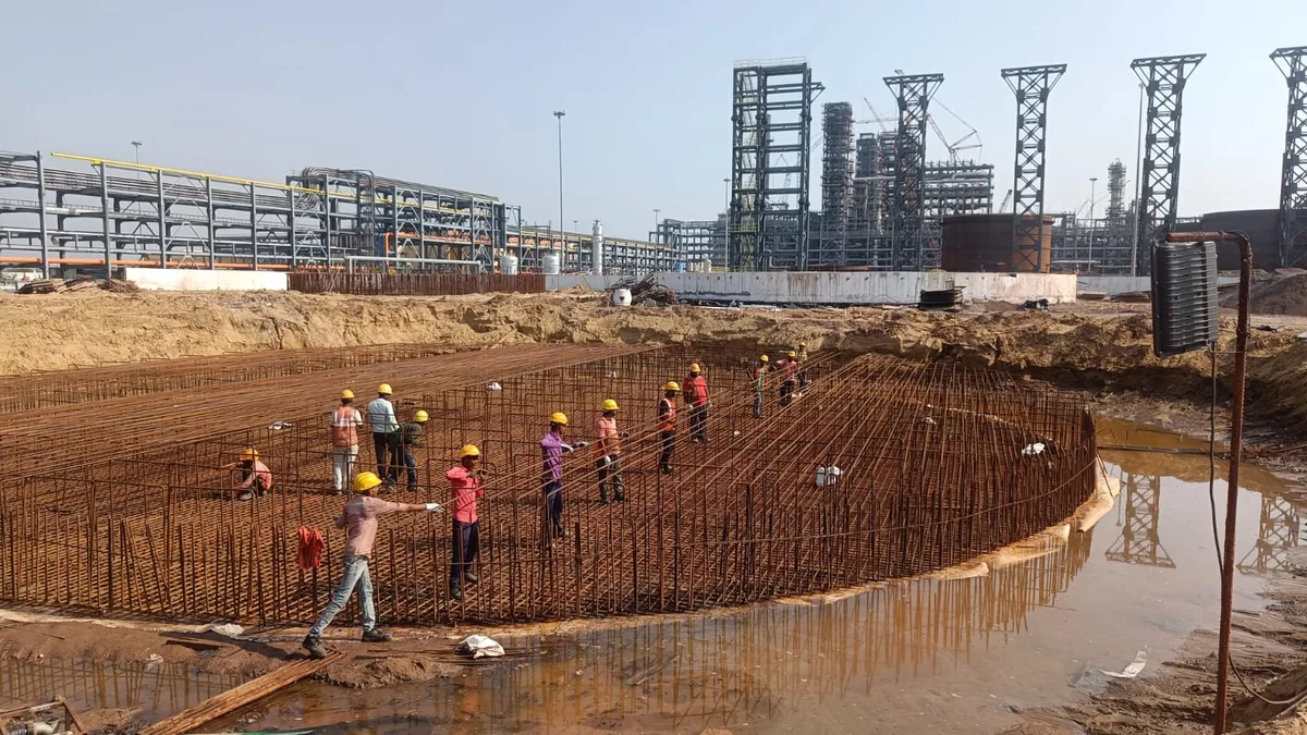 Industrial civil foundation work