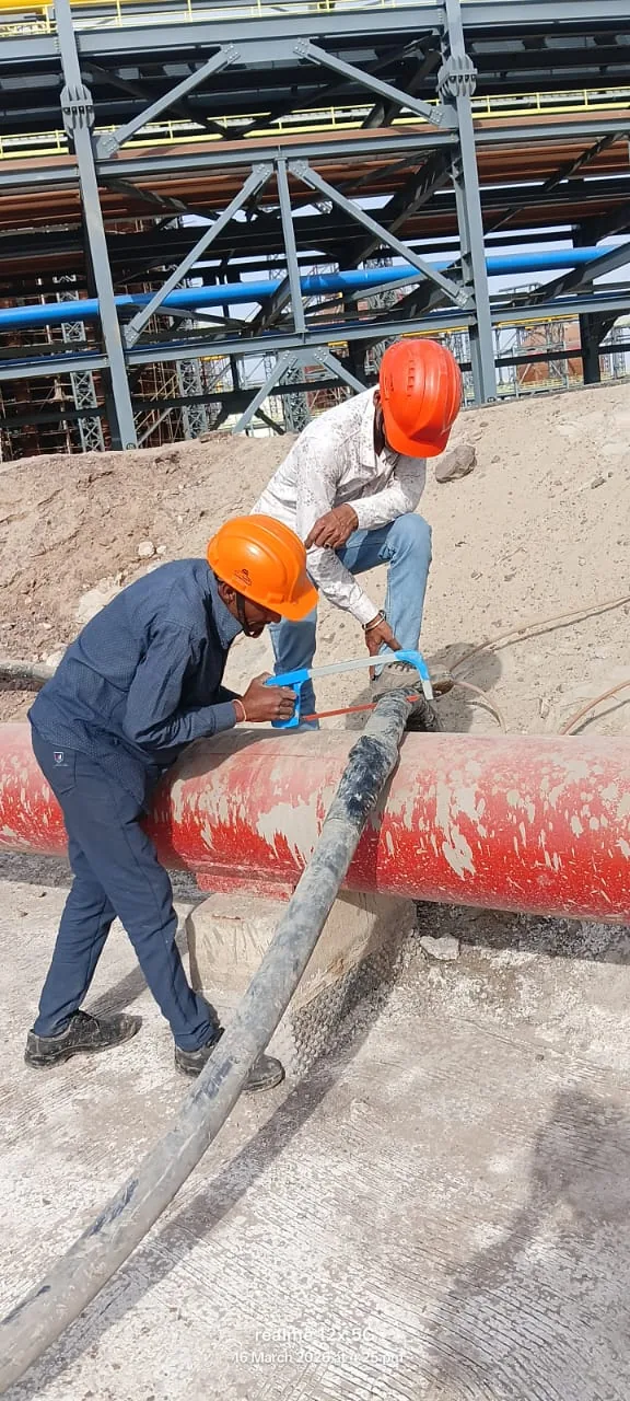 Field cable jointing work